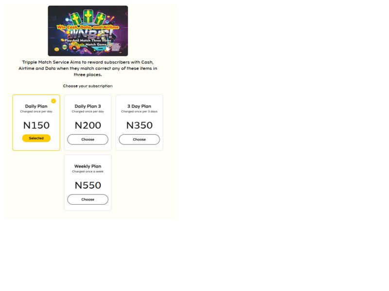 Tripple Lottery MTN