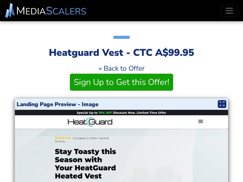 Heatguard Vest - CTC A$99.95 {+DTC, Alt-Landers} (Event Tracking) [AU]