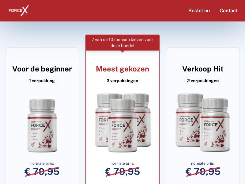 Force X ME - DTC [NL,BE] (Banner,Native,Social,Search,SEO,Brand Bidding) - CPA