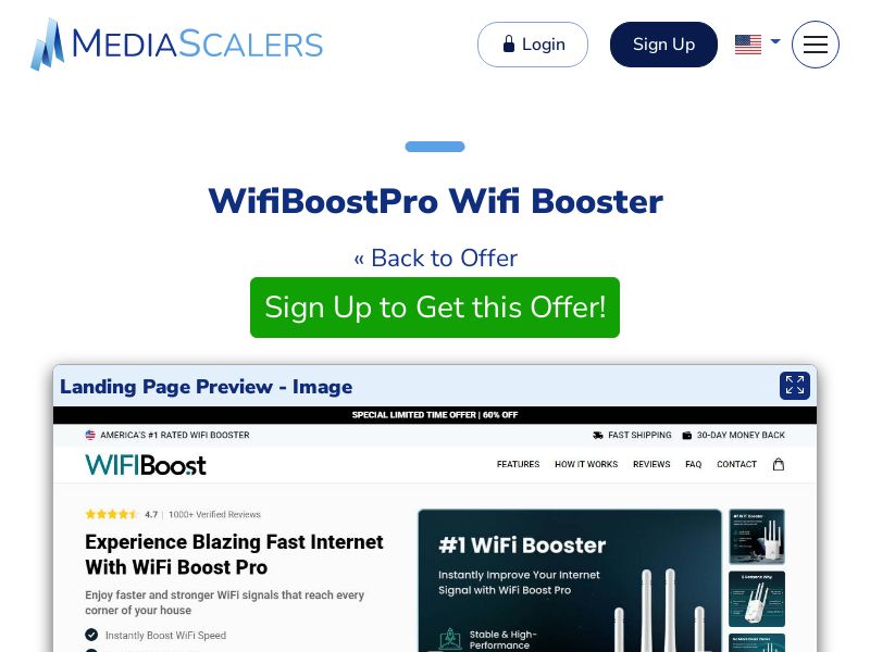 WifiBoostPro Wifi Booster {+Advertorial, DTC, Alt-Landers} (Event Tracking) [US, DE, CA, AU, UK, FR, IL, +232 More]