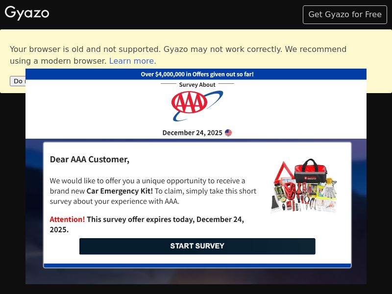 AAA | Car Emergency Kit - RevShare | US