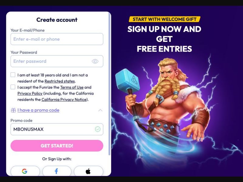 33335 - US - [WEB+MOB] - Funrize Social Casino - FTD