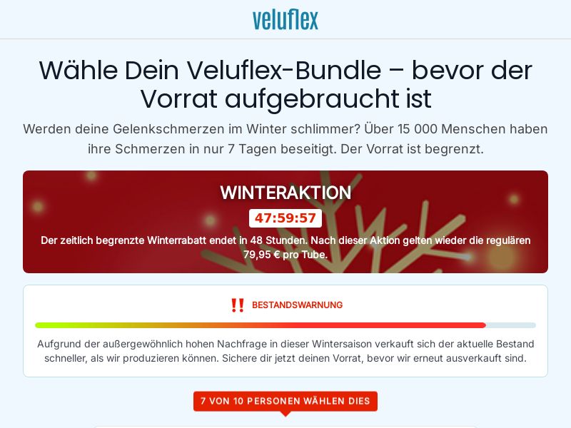 ! NEW OFFER - Veluflex - Joint [DE,AT,CH,UK,FR,SE,DK,FI,BE,NL] (Banner,Native,Social,Search,SEO,Brand Bidding) - CPA 