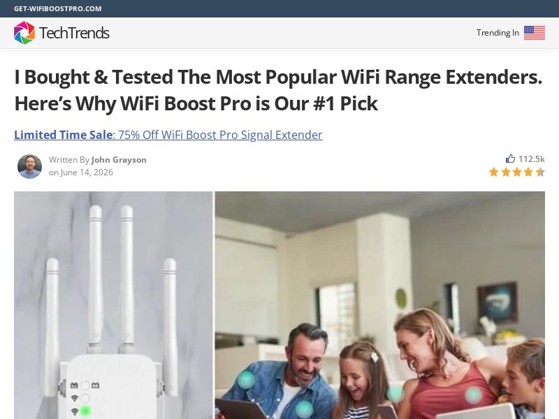 WifiBoostPro Wifi Booster - Advertorial [INTL] (Social,Banner,Native,Push,SEO,Search,Brand Bidding) - CPA