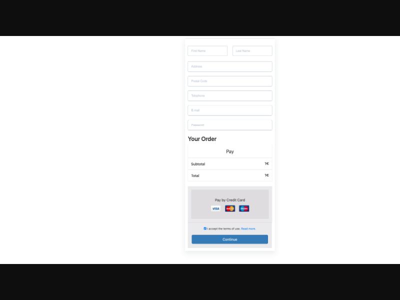 Int. - Blank page CC-Submit (SMS only!) [IT] - CC Submit