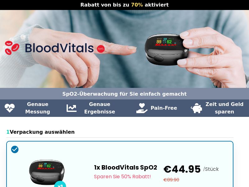 BloodVitals SpO2 - DE/AT