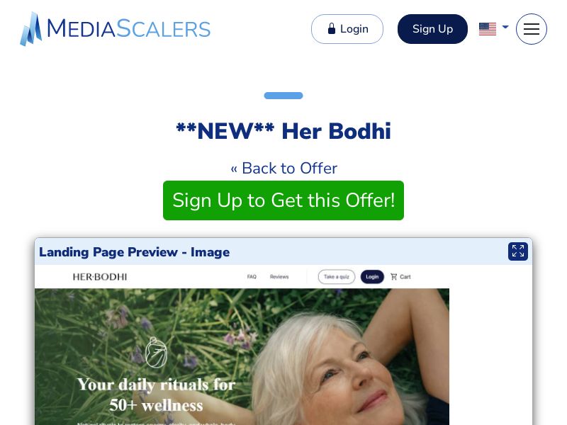 Her Bodhi {+Advertorial, DTC, Quiz} (Event Tracking) [US]