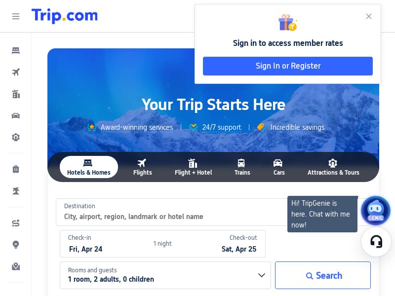 Trip.com - Hotel/Flight/Trains/Cruises - RevShare (CA)