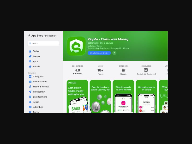 PayMe - Claim Missing Money - CPS (US) [Mobile Only]