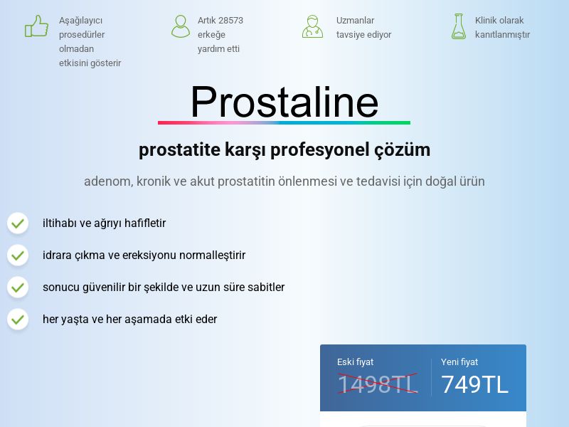 Prostaline Plus TR - remedy for the treatment of prostatitis