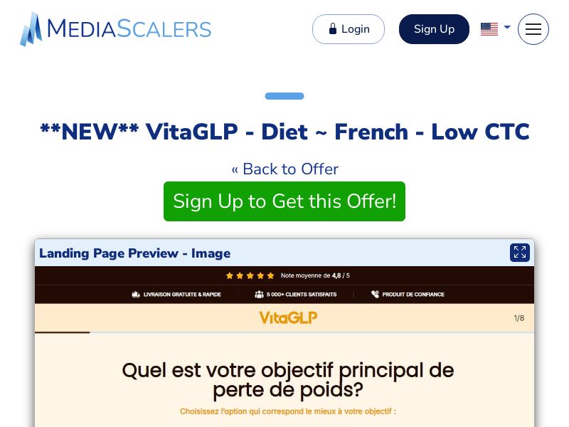 VitaGLP - Diet ~ French - Low CTC {+DTC, Quiz} [FR, BE, CH]
