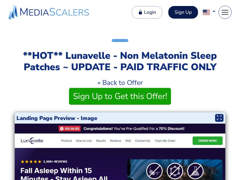 Lunavelle - Non Melatonin Sleep Patches ~ UPDATE - PAID TRAFFIC ONLY {+Advertorial, DTC, Alt-Landers} (Event Tracking) [US, DE, CA, AU, UK, FR, IL, +232 More]