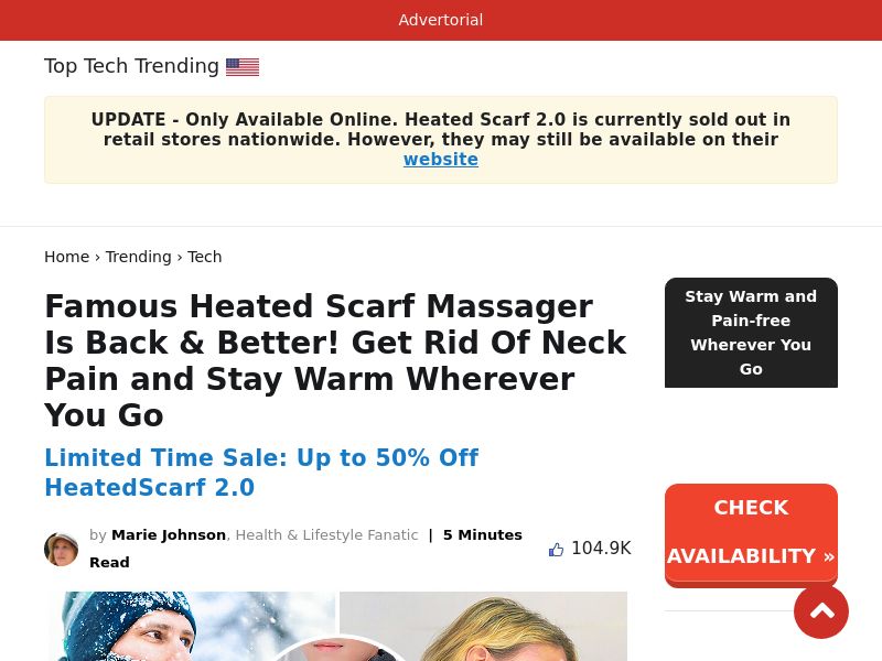 Heated Scarf 2.0 - CPA - Email | US,UK,CA,AU,NZ,FR,DE,PL