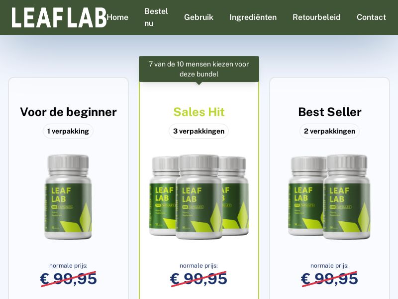 Leaf Lab (High Pricing) | BE (Dutch/Flemish) | D2C