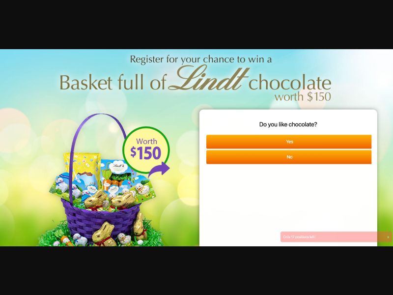 NZ - Quiztionnaire - Lindt Easter (Easter) - (CPL)
