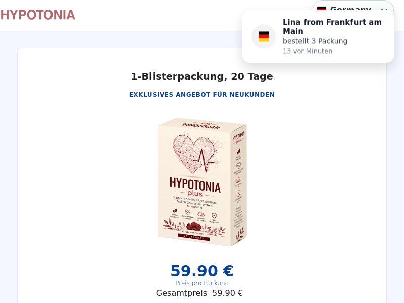 Hypotonia Blood Pressure V6 - DTC [Multi-GEO] (Social,Banner,Native,Push,SEO,Search) - CPA {No BrandBidding}