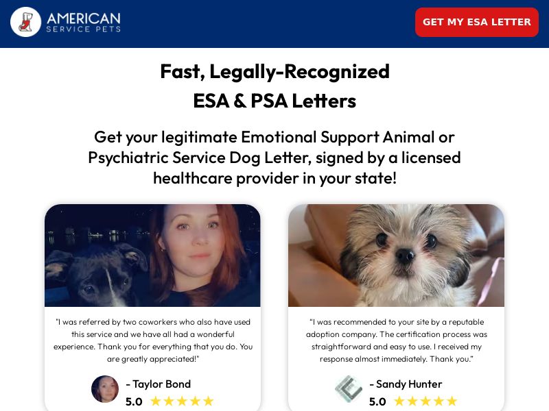 American Service Pets - US - (Proof Needed)