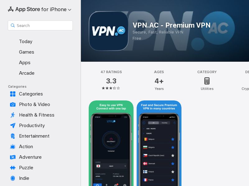 VPN.AC CPI [US] iOS