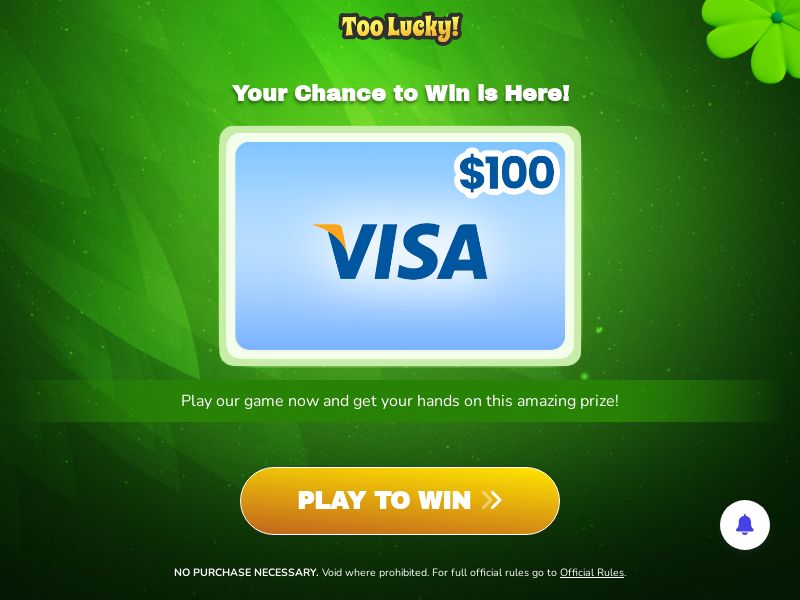 Too Lucky $100 Visa Card | US