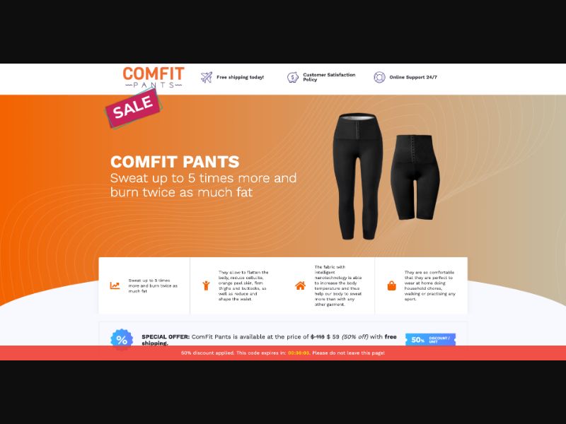 [WEB+MOB] ComFit Pants /International (112 GEOs) CPS *FB/TikTok/Google/Taboola Pixel*