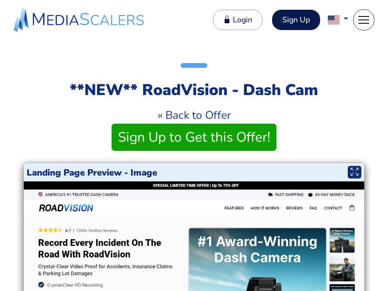 RoadVision - Dash Cam {+Alt-Landers, DTC} (Event Tracking) [US, DE, CA, AU, UK, FR, IL, +229 More]