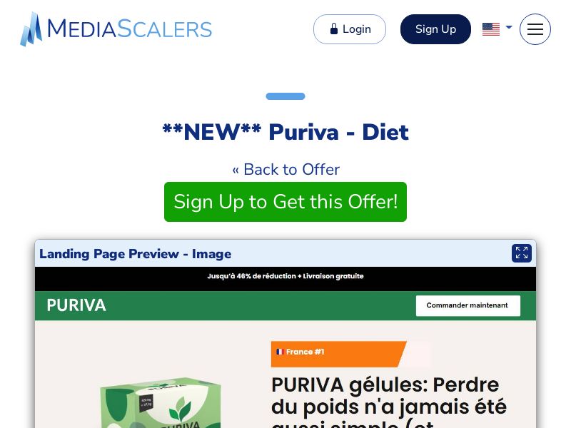 Puriva - Diet {+Quiz, Alt-Landers, DTC} (Event Tracking) [FR, BE]