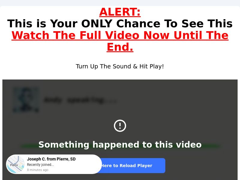 **TEMPORARY PAUSE*** - Click Into Wealth - Video AI - $37 CTC - CPA (US,UK,CAN,NZ,AUS)