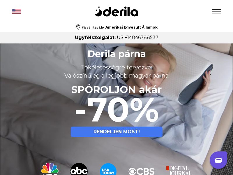 ! NEW OFFER - Derila Memory Foam Pillow COD [HU] (Banner,Native,Social,Search,SEO) - CPA {No BrandBidding} 