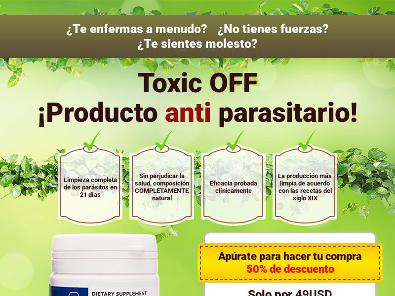 Toxic OFF [spanish lang] PR/US - ANTI-PARASITE PRODUCT