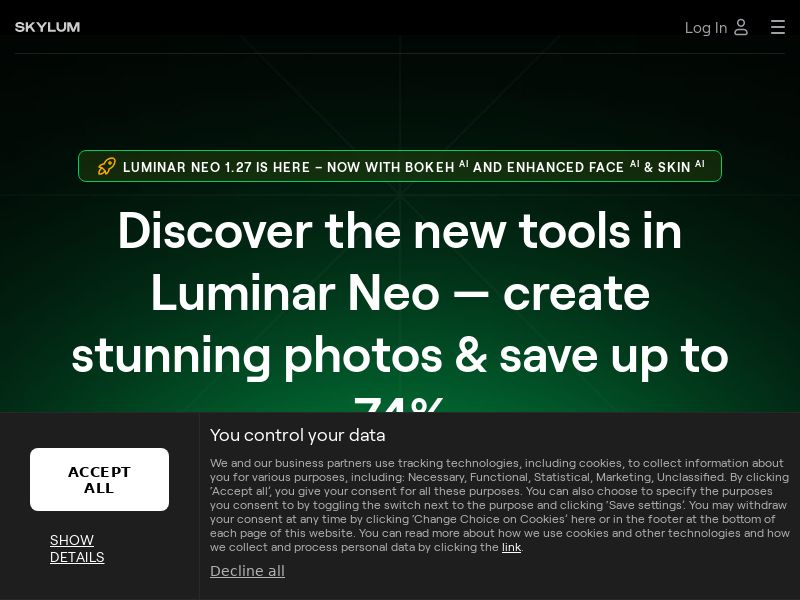 Luminar Neo - AI Image Editor - RevShare (WW)