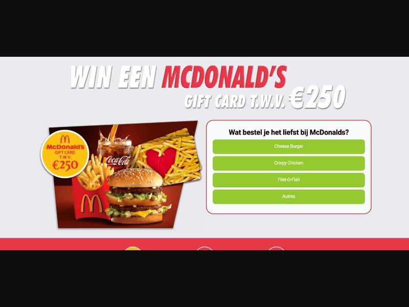 NL - Quiztionnaire - McDonalds Giftcard $250 - (CPL)