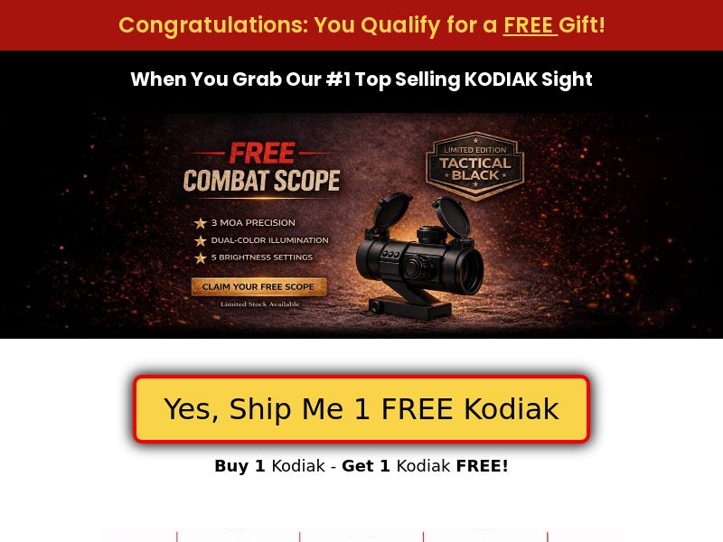 Kodiak Free Combat Scope [US] (Social,Banner,Native,Push,SEO,Search,Brand Bidding) - CPA 