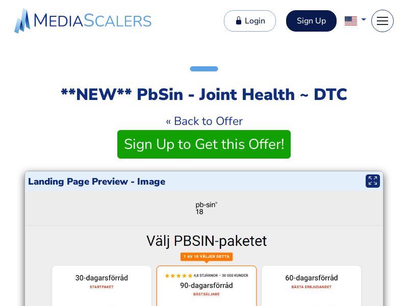 PbSin - Joint Health ~ DTC [SE]