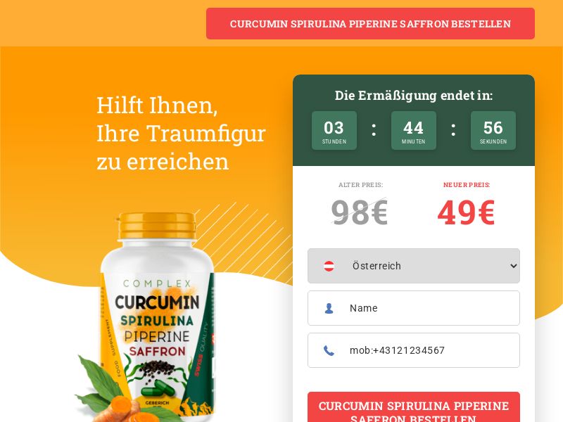 Curcuma Complex Weghtloss - Weight control capsules