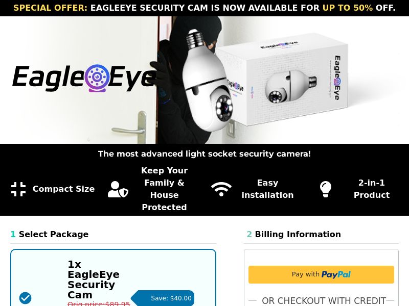  EagleEye Camera CTC - $49 - eCommerce - US