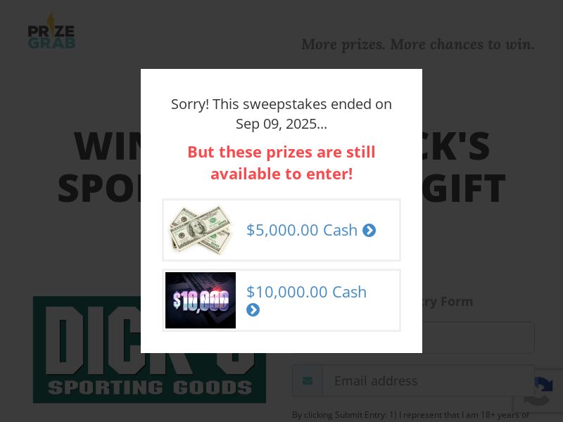 PrizeGrab - Dicks Sporting Goods 150$ - CPL DOI - US