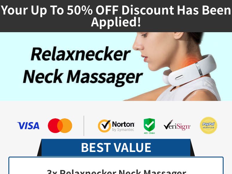 ! HOT - Relaxnecker Neck Massager [US] (Social,Banner,Native,Push,SEO,Search,Brand Bidding) - CPA