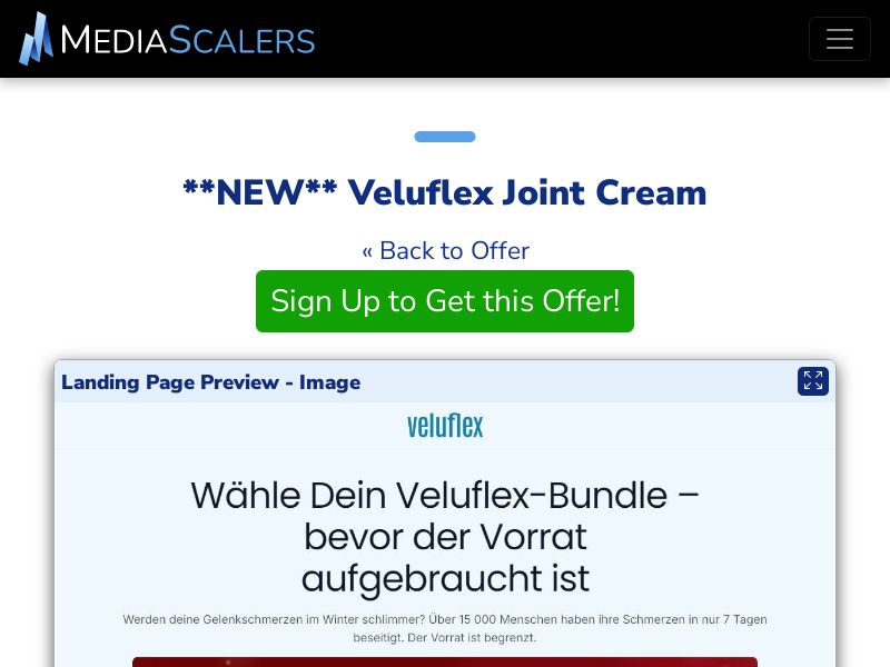 Veluflex Joint Cream {+Alt-Landers, Multi-Lang} [DE, FR, AT, CH, SE, DK, NL, +2 More]