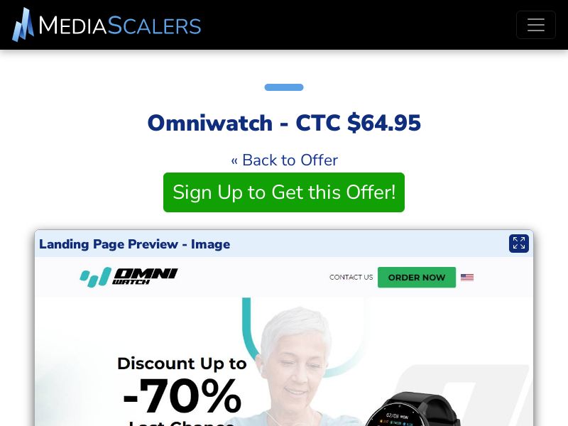 Omniwatch - CTC $64.95 {+Advertorial, DTC, Alt-Landers} (Event Tracking) [US]