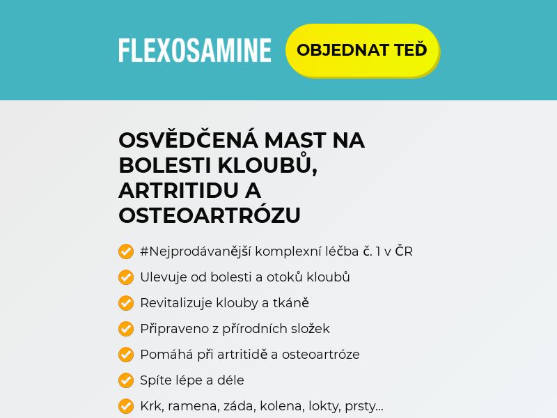 ! NEW OFFER - Flexosamine Gel COD [CZ] (Banner,Native,Social,Search,SEO,Brand Bidding) - CPA