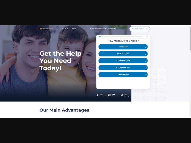 [WEB+MOB] Any Day Cash USA /US - Revshare