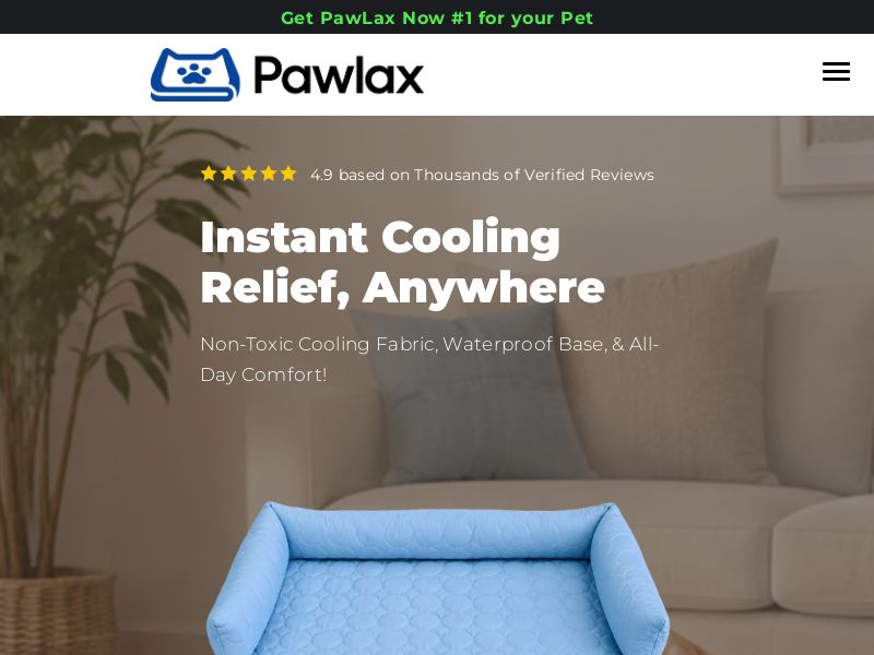 ! NEW OFFER - PawLax Cooling Mat [US,DE,AT,FR,AU] (Social,Banner,Native,Push,SEO,Search,Brand Bidding) - CPA 