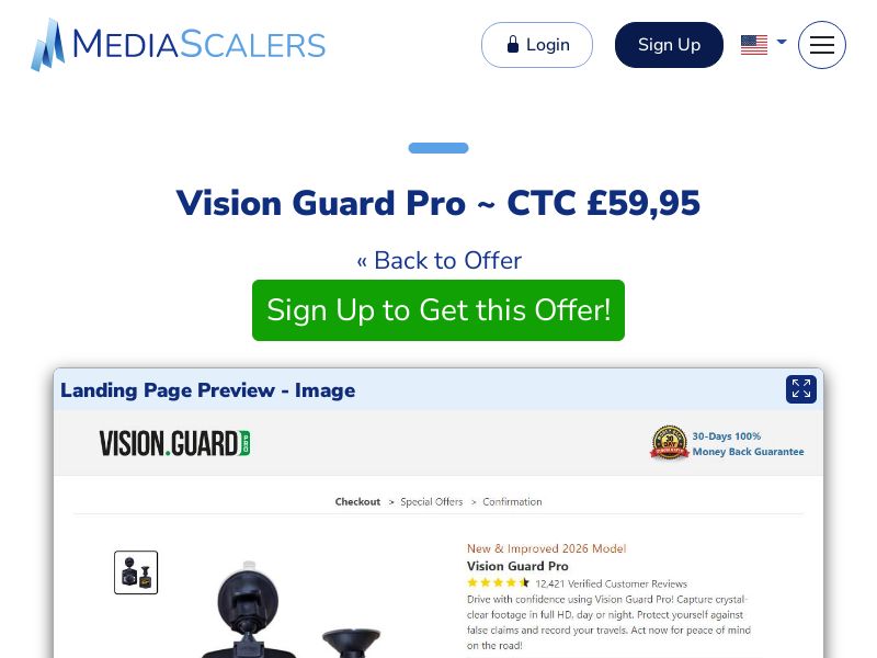Vision Guard Pro ~ CTC £59,95 {+Advertorial, DTC, Alt-Landers} [UK]