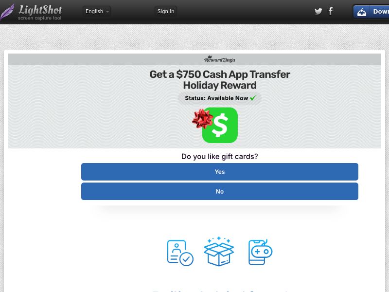 RewardZinga $750 CashApp Holiday SOI [US]