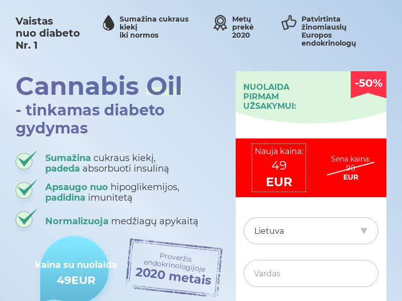 Cannabis Oil LT (diabet)