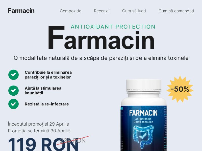 Farmacin n20 119 RON - ANTI-PARASITE PRODUCT HOLD