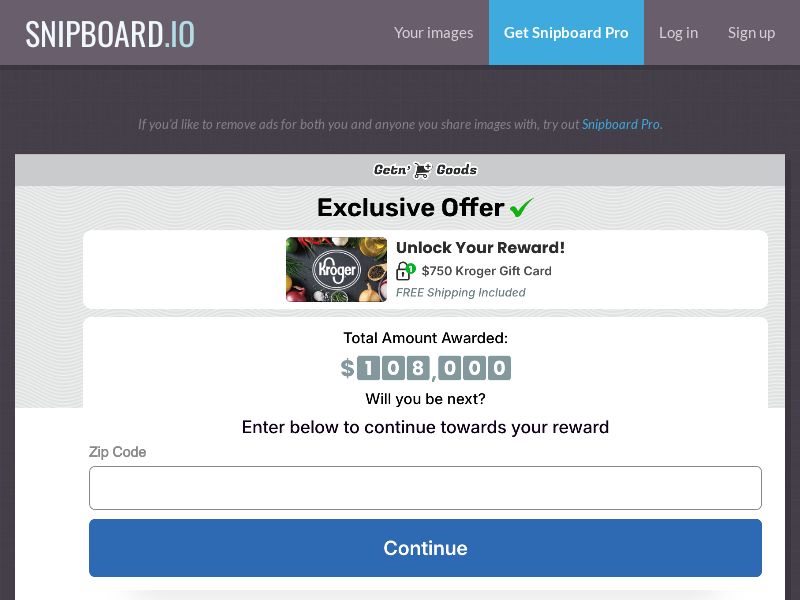 GetNGoods - 750 Kroger Rewards US - SOI