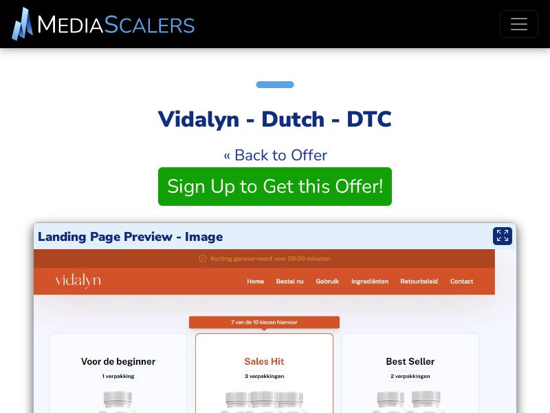 Vidalyn - Dutch - DTC (Event Tracking) [BE]