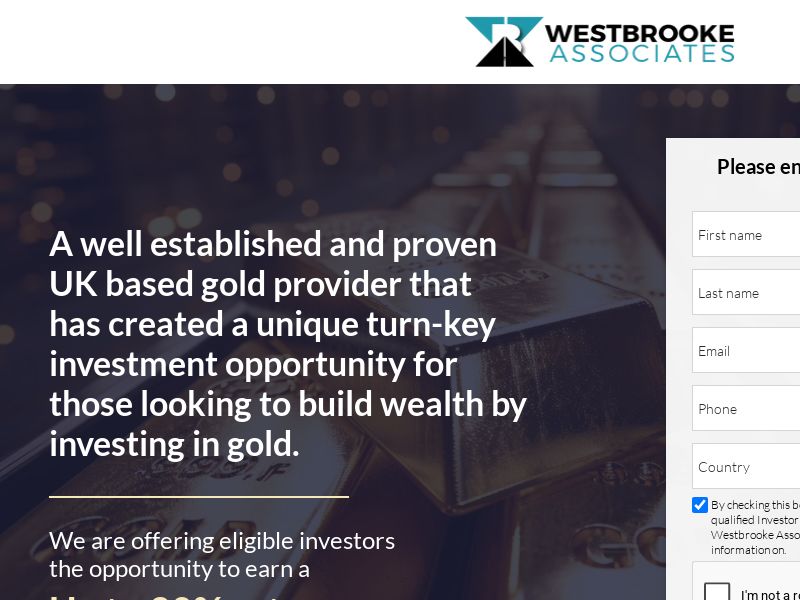 Gold investment - Westbrooke Associates CPL [UK]