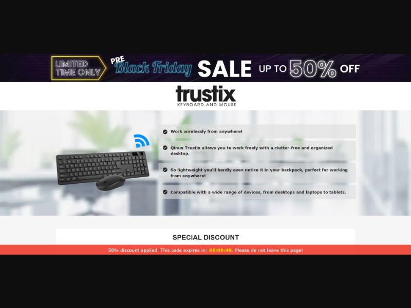 [WEB+MOB] Qinux Trustix – WiFi Keyboard and Mouse /International (112 GEOs) CPS *FB/TT/Google/Taboola Pixel*